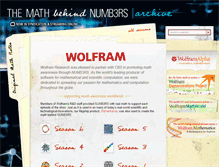 Tablet Screenshot of numb3rs.wolfram.com