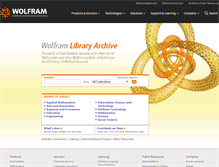 Tablet Screenshot of library.wolfram.com